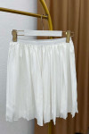 Pleated Shirt Skirt Underwear White