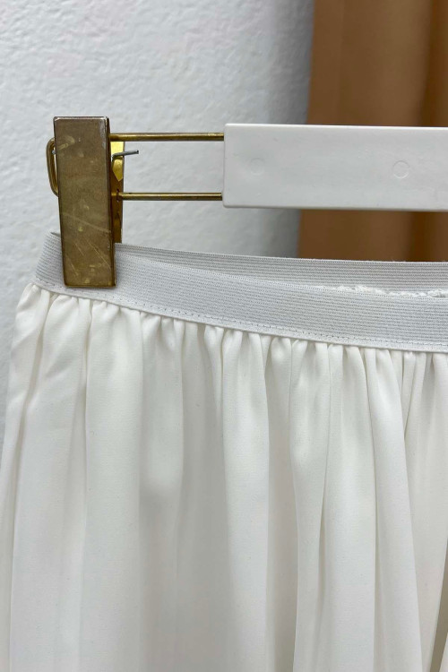 Pleated Shirt Skirt Underwear White