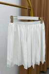 Pleated Shirt Skirt Underwear White