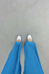 Pleated Trousers Blue