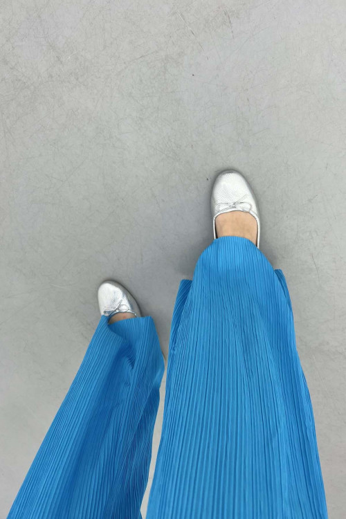 Pleated Trousers Blue