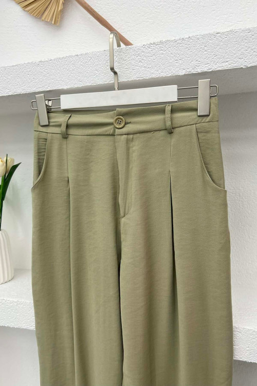 Pleated Trousers Soft Green