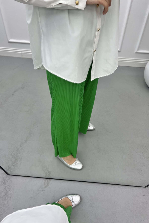 Pleated Trousers Green