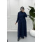 Pleated Abaya Navy Blue