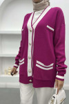 Pinterest Cardigan Fuchsia