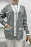 Pinterest Cardigan Gray