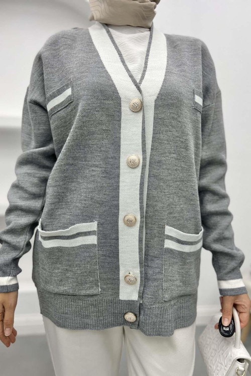 Pinterest Cardigan Gray