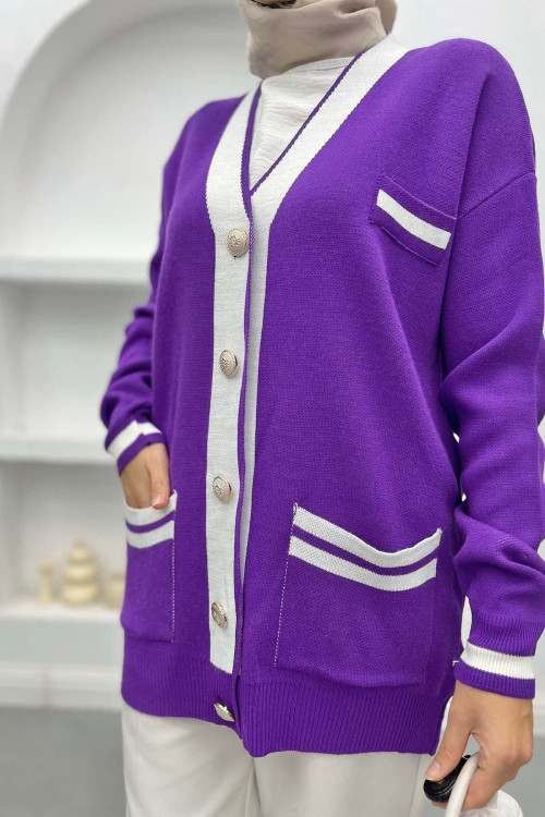 Pinterest Cardigan Purple