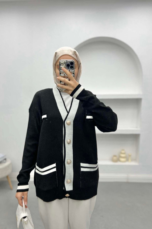 Pinterest Cardigan Black