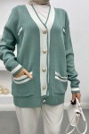 Pinterest Cardigan Aqua Green