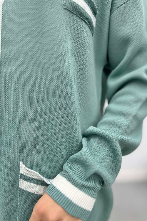 Pinterest Cardigan Aqua Green