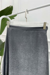 Glittery Flared Skirt Gray