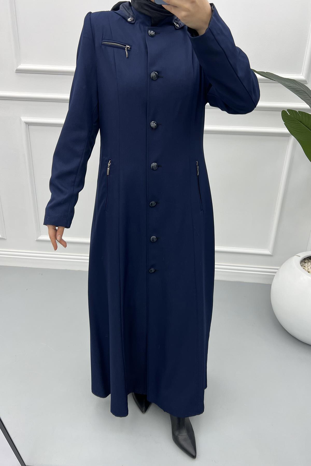 Polyviscon Abaya Navy Blue