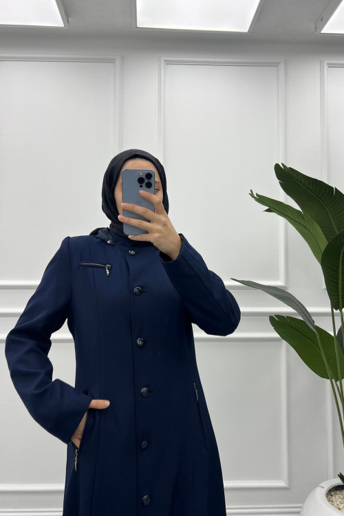 Polyviscon Abaya Navy Blue