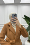 Puane Long Cashmere Coat Tan