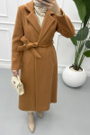 Puane Long Cashmere Coat Tan