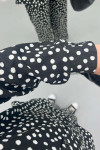 Polka Dot Shirt Set Black