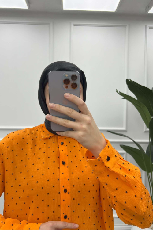 Polka Dot Shirt Orange