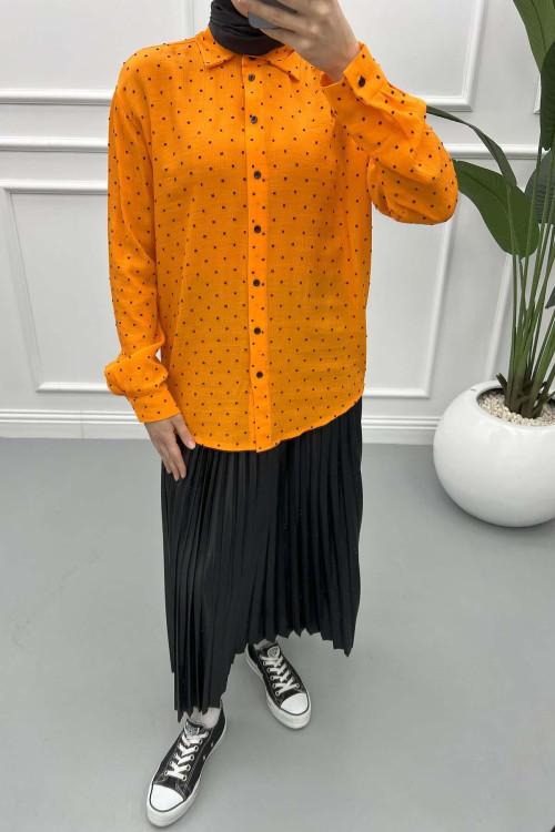 Polka Dot Shirt Orange