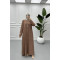 Embroidered Abaya Brown