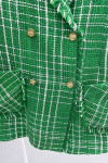 Tassel Plaid Jacket Green