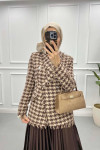 Tasseled Tweed Jacket Bitter Brown