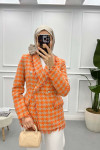 Tassel Tweed Jacket Orange