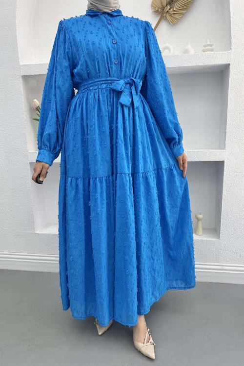 Tassel Viral Dress Blue