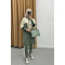 Color Block Three Piece Suit Mint Green