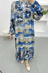 Colorful Floral Dress Blue