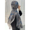 Retro Patterned Shawl Light Grey