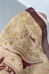 Retro Patterned Shawl Beige