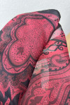 Retro Patterned Shawl Red