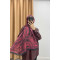 Retro Patterned Shawl Red