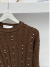 Hair Knitted Stone Knitwear Sweater Brown