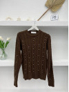 Hair Knitted Stone Knitwear Sweater Brown