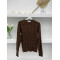 Hair Knitted Stone Knitwear Sweater Brown