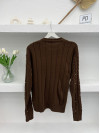 Hair Knitted Stone Knitwear Sweater Brown