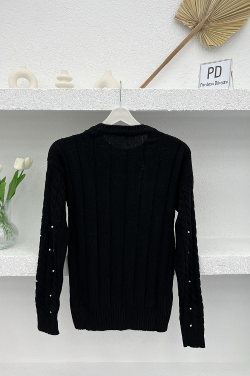 Hair Knitted Stone Knitwear Sweater Black