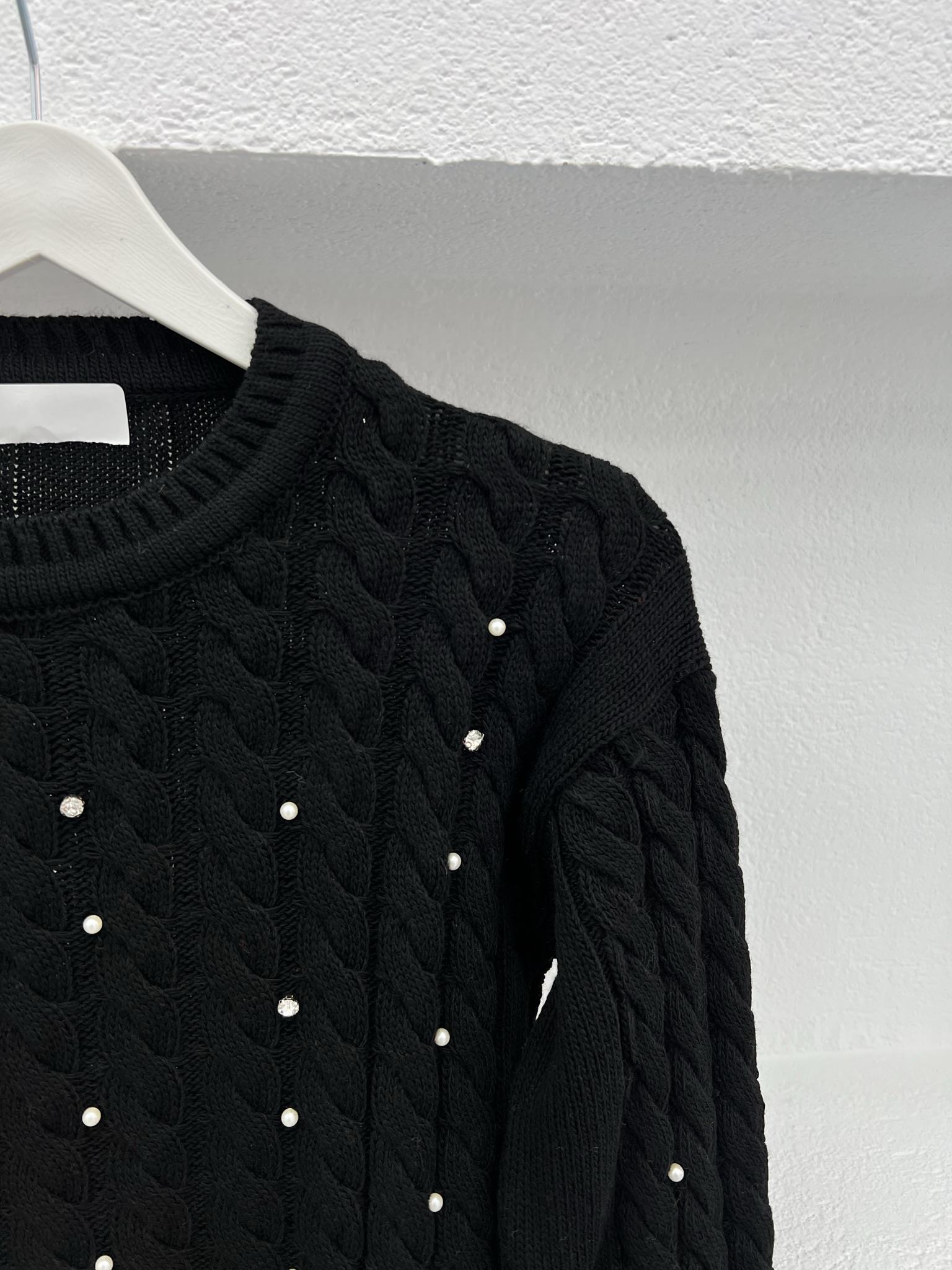 Hair Knitted Stone Knitwear Sweater Black