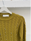 Hair Knitted Stone Knitwear Sweater Green