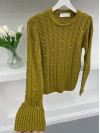 Hair Knitted Stone Knitwear Sweater Green