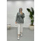 Braid Detailed Cashmere Jacket Gray