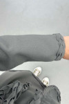 Braid Detailed Cashmere Jacket Gray