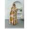 Shawl Patterned Dress Gold