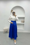 Satin Skirt Saxe Blue