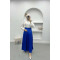 Satin Skirt Saxe Blue