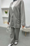 Scuba Jacket Set Gray