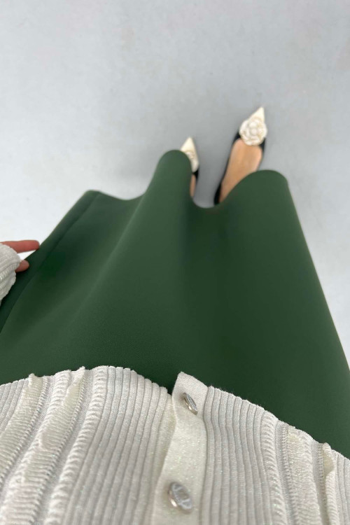 Scuba Skirt Khaki