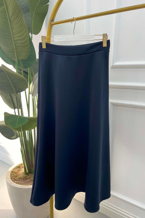 Scuba Skirt Navy Blue